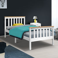 Thumbnail for Artiss Single Wooden Bed Frame Bedroom Furniture Kids-6