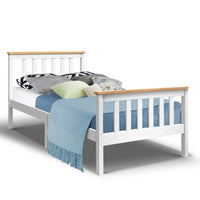 Thumbnail for Artiss Single Wooden Bed Frame Bedroom Furniture Kids-0