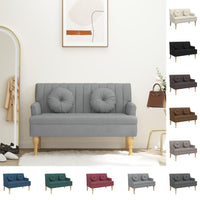 Thumbnail for vidaXL Bench with Cushions Upholstered Seating for Bedroom Living Room Fabric-8