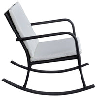 Thumbnail for vidaXL Garden Rocking Chair Poly Rattan Wicker Outdoor Swing Chair Black/Brown
